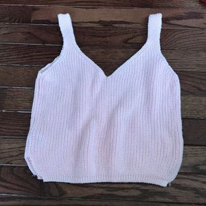 Crochet knit tank top